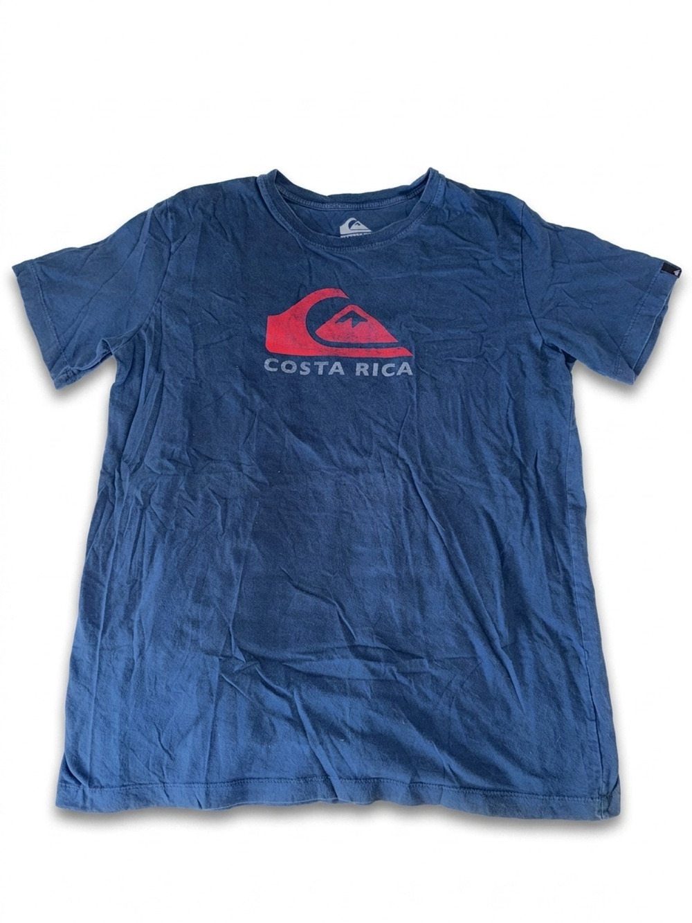 Quiksilver Costa Rica Tee | Men's L | Navy Red Graphic Short Sleeve 100% Cotton